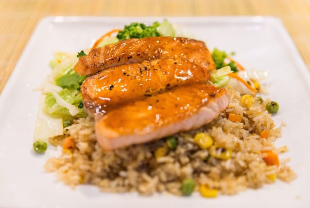 Hibachi Salmon.